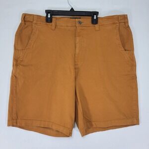 Orvis‎ Men's Shorts Flat Front Orange Cotton Spadnex ROYAL WULFF Size 38